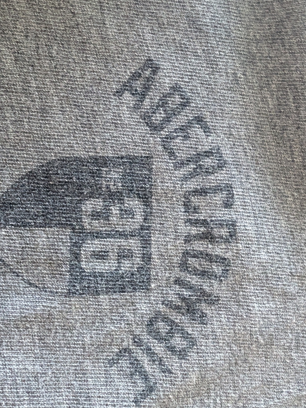 Abercrombie & Fitch Light Gray Crewneck with Faded Logo